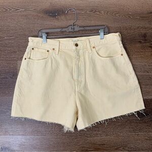 Madewell womens the momjean shorts earth dyed edition jean shorts 32